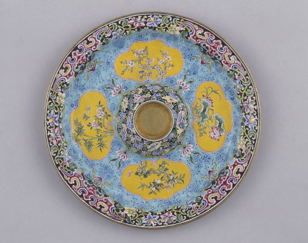 图片[2]-Yongzheng style enamel longevity flower pattern lamp-China Archive